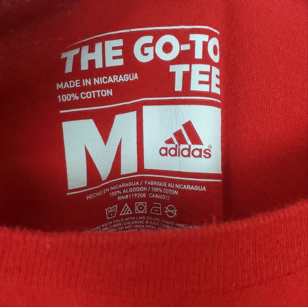 adidas red short